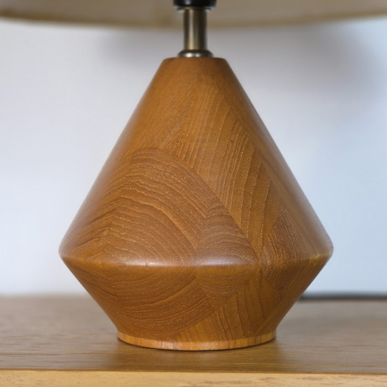 Image 1 of Kirk Copenhagen, vintage teak tafellamp, Deens design 70's