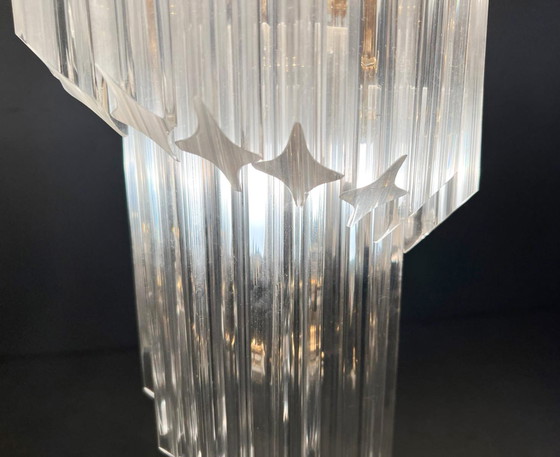 Image 1 of  Gran araña/lámpara de techo de Paolo Venini, cascada, cristal de Murano, Italia, años 70