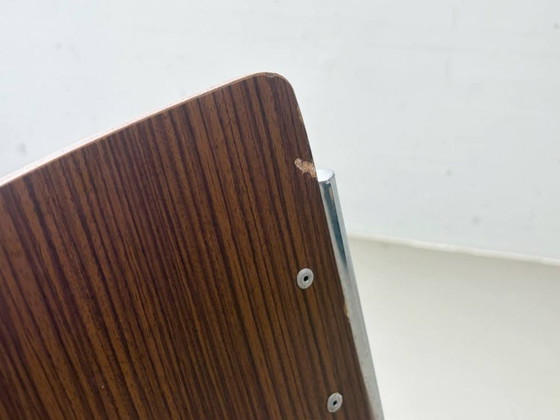 Image 1 of 6 vintage stapelstoelen met chromen frame, jaren 70