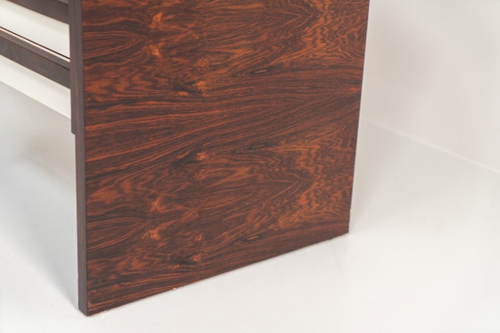 Rare double-sided “Vario” desk by Werner Wölfer for V-Form (Belgium, 1960s)., V Form, Wood, Brown, Vintage (photo 8 of 24)
