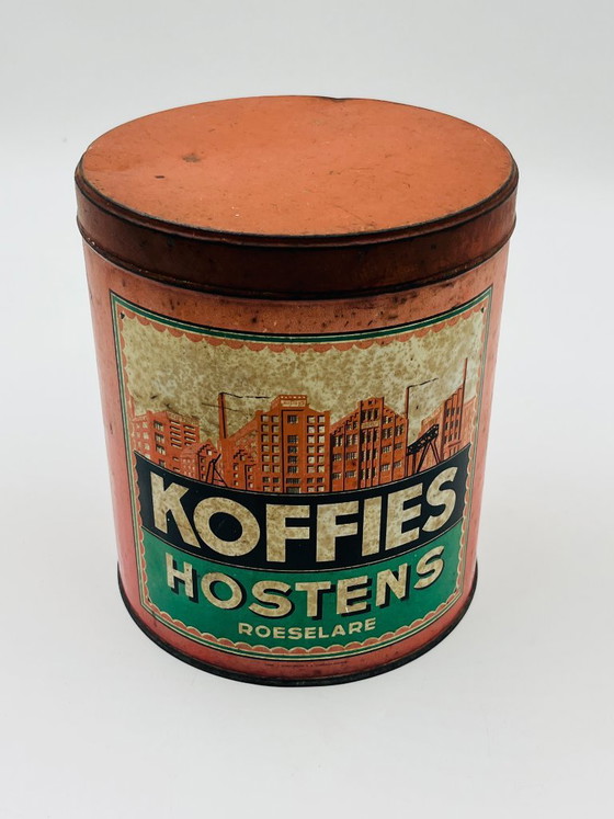 Lata antigua de café Koffies Hostens en metal litografiado. – Accesorios de cocina (photo 4 of 8)