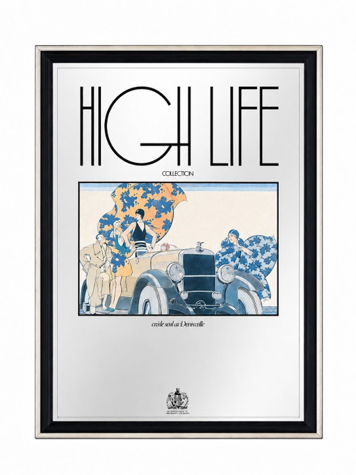 Affiche miroir Art Déco High Life – spiegels, Glass