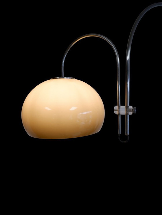 Image 1 of Dijkstra dubbele boog wandlamp, jaren 70