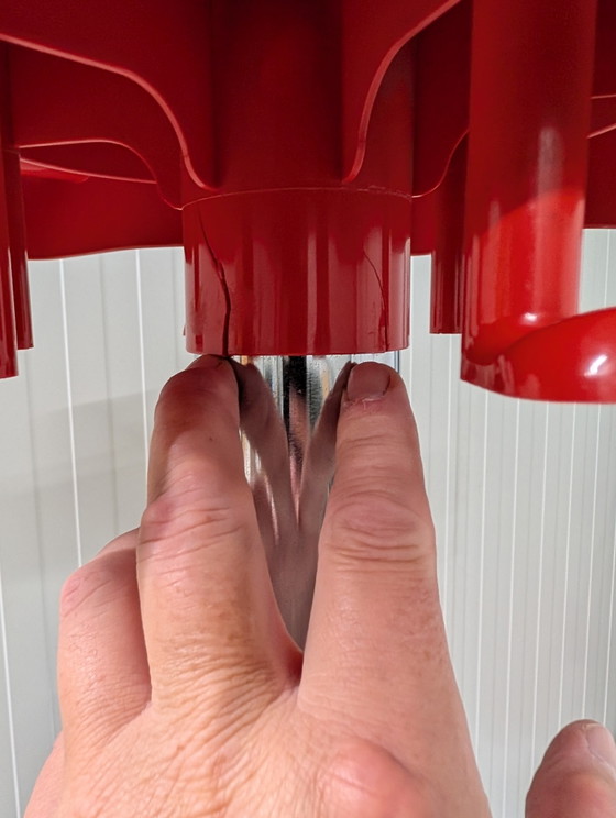 Appendiabiti Rosso "Space Age" Modello VIP, Roberto Lucci & Paolo Orlandini, Vintage – Velca, Plastic, Chrome (photo 7 of 8)