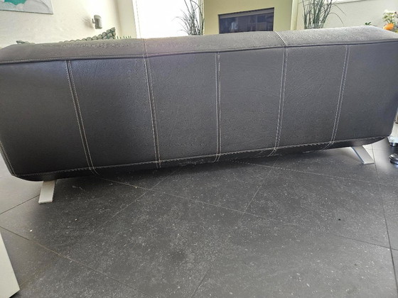 Image 1 of 2 Rolf Benz black leather sofas - design