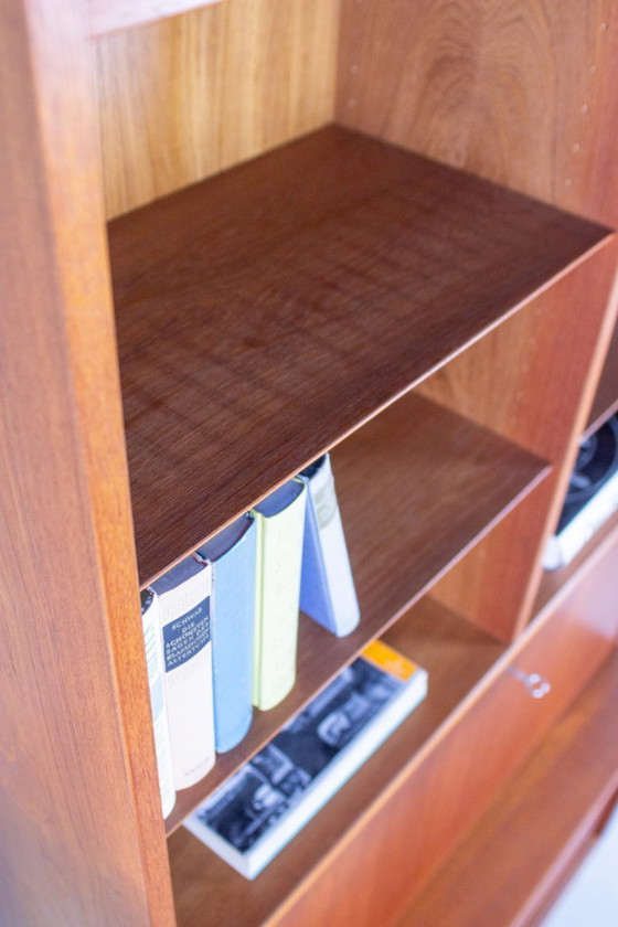 Image 1 of Vintage secretair bureau, dressoir, bijzettafel, teak, Hundevad bureau