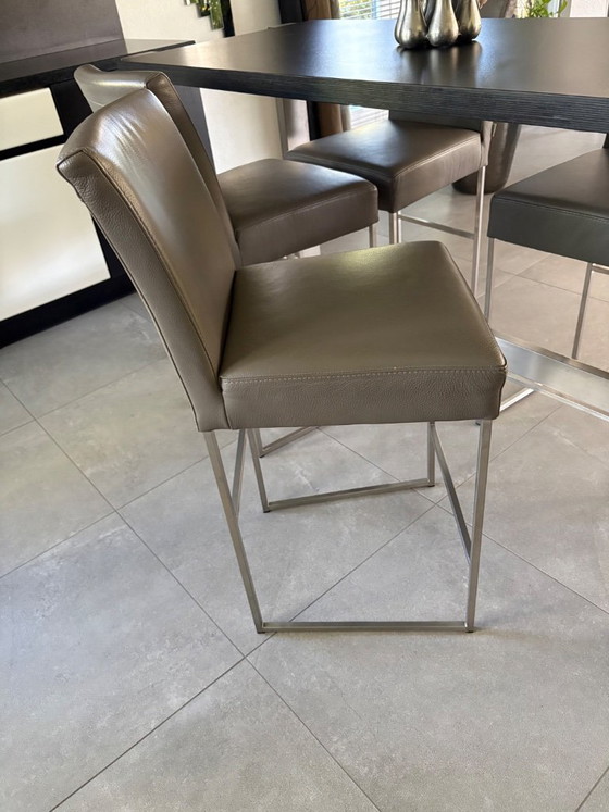 Tavolo da bar e 4 sgabelli Bert Plantagie – Set da pranzo, Leather, Metal (photo 4 of 5)