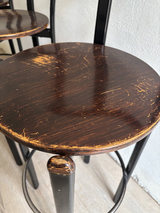 Image 1 of 1970 Spahn tabourets vintage 3 pièces