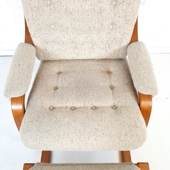 Image 1 of Vintage Westnofa fauteuil & hocker mid century modern design