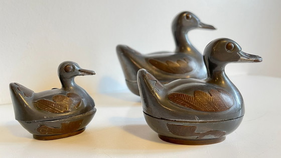 Image 1 of Vintage Duck Family Boxes