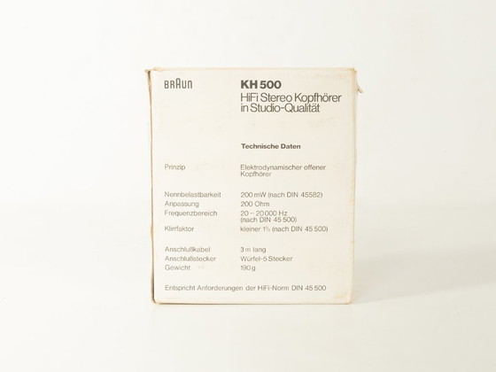 Auriculares KH 500, Dieter Rams, Braun, embalaje original – Objetos decorativos, Plástico (photo 12 of 14)