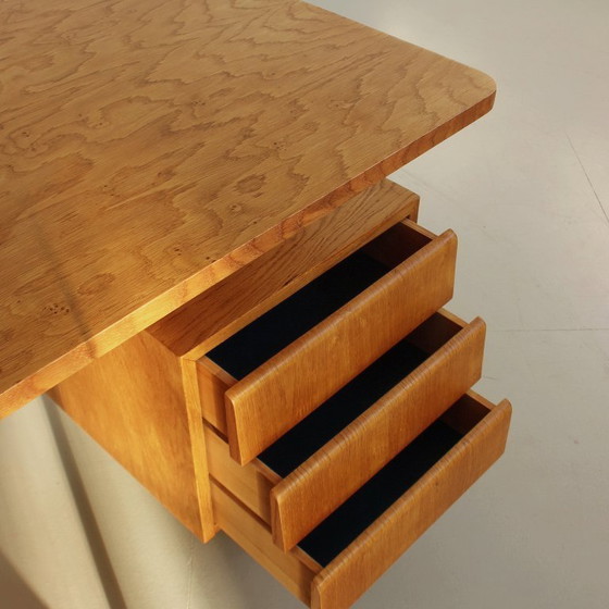 Image 1 of Mid-Century Desk by Bohumil Landsman, Vintage 1960s 1970s, Completely Restored