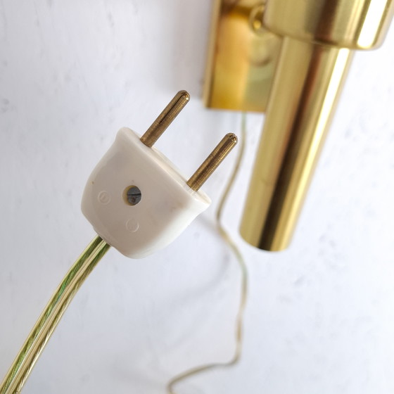 Image 1 of Wandleuchte aus Messing, Design der Mitte des 20. Jahrhunderts