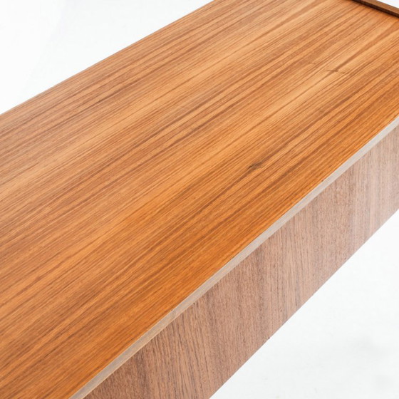Console vintage en teck et fer laqué. Style scandinave. France, années 1960. – Iron, Wood (photo 12 of 12)