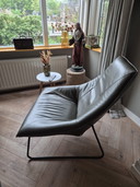 2 fauteuils en cuir Jess Design avec repose-pieds