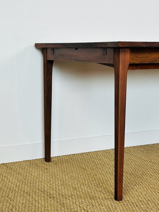 Image 1 of Skandinavischer Esstisch aus Palisanderholz mit Ausziehplatten, 1960