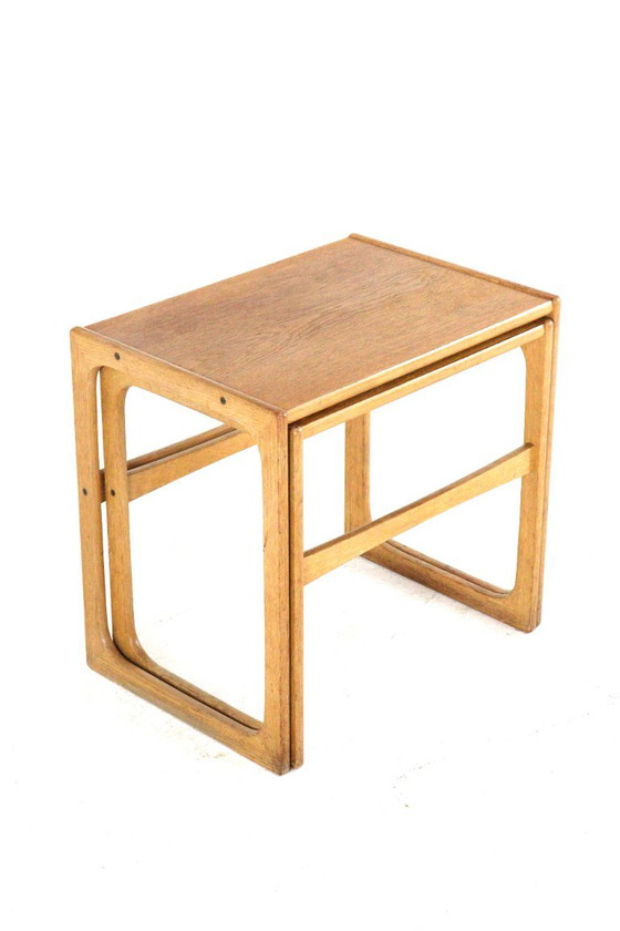 Set di 2 tavolini impilabili vintage in rovere, stile danese Mimiset – Wood (photo 2 of 20)