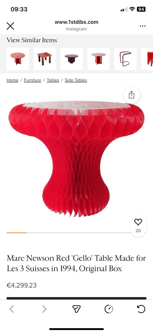 Table de gel de Marc Newson – bijzettafels, Other