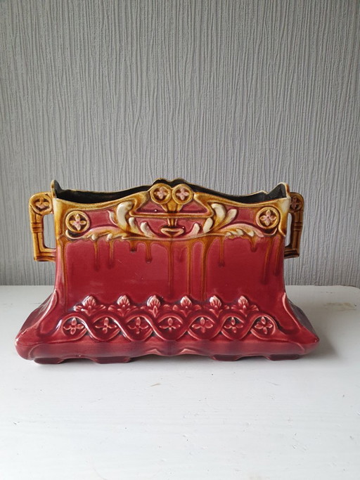 Art Nouveau Jardinière – Barbotine (ca. 1900) - Nr. 2167