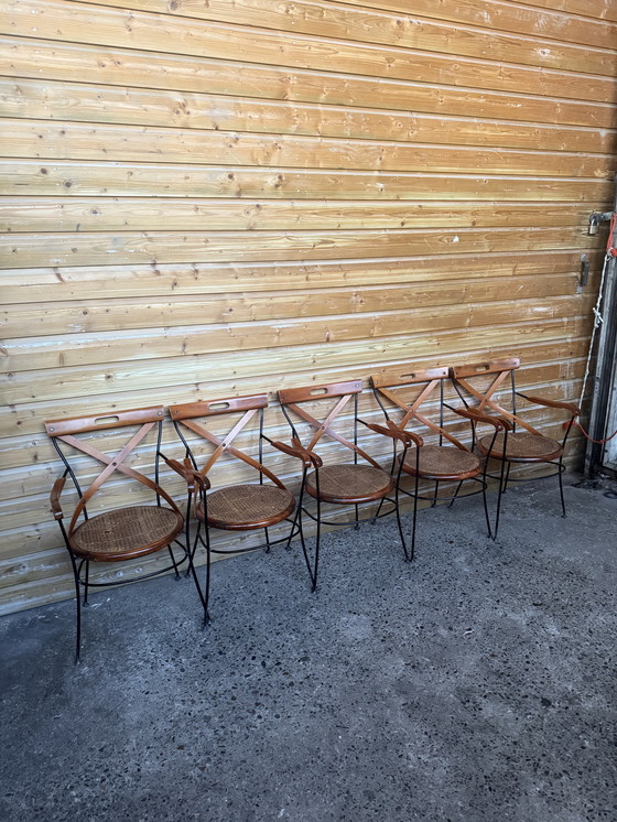 Image 1 of 5 x vintage bistro stoelen