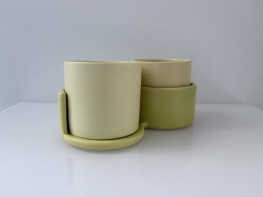 Double design Plant pot Céline de Lys – ceramic retro
