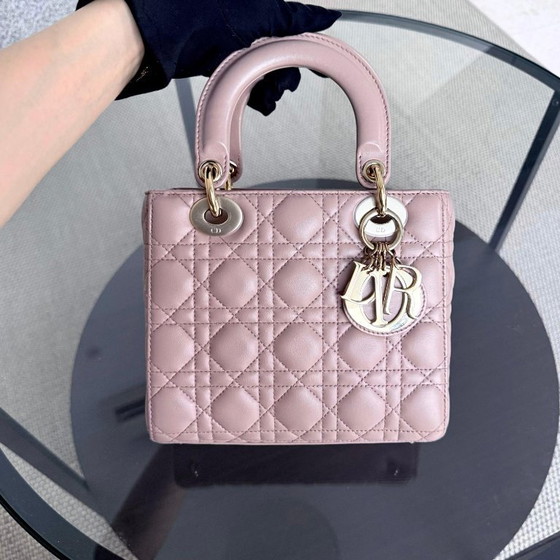 Image 1 of DIOR LADY SMALL MYABC FLAP - PELLE DI VITELLO CANNAGE CON FERRAMENTA NERA