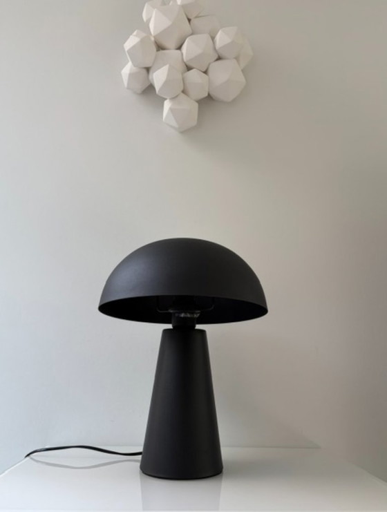 Moderne Tischlampe schwarz – Pilzlampe – mattes Aluminium – Tischlampen, Metal (photo 8 of 15)