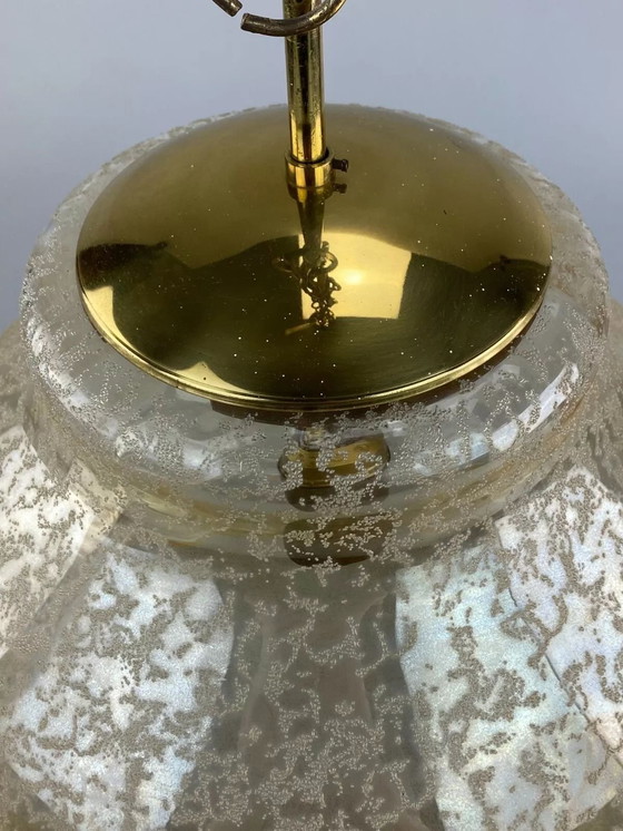 Image 1 of Lampada da soffitto anni '60 e '70, metallo, vetro, design spaziale anni '60