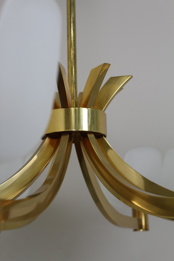 Image 1 of Vintage Pendant Lamp, Chandelier - Brass 1970s
