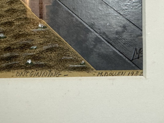 Image 1 of Réclamation (Début) par M. Bollen, technique mixte (aérographe et dessin), Europe occidentale, fin du XXe siècle.