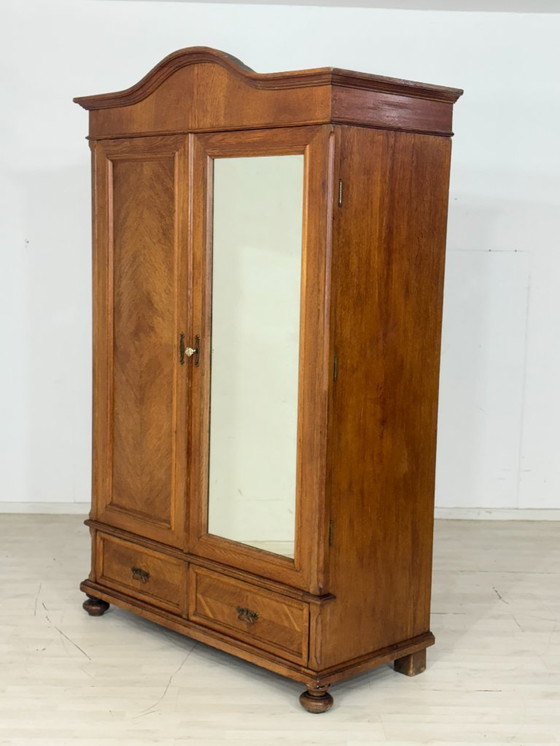 Image 1 of Beautiful Art Nouveau wardrobe / wooden cabinet / linen cupboard / vintage wardrobe