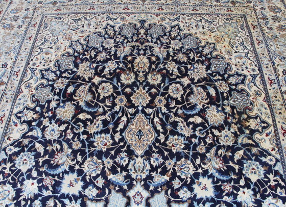 Tappeto Persiano Originale Annodato a Mano Nain 9 LA Fine con Seta 374 x 225 cm – Tappeti, Cotton, Wool (photo 7 of 14)