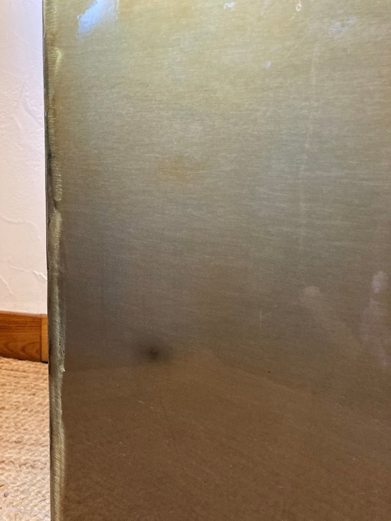 Image 1 of Electro-galvanized metal seat, brass effect. Pharrell Williams / Louis Vuitton fashion show, 2024