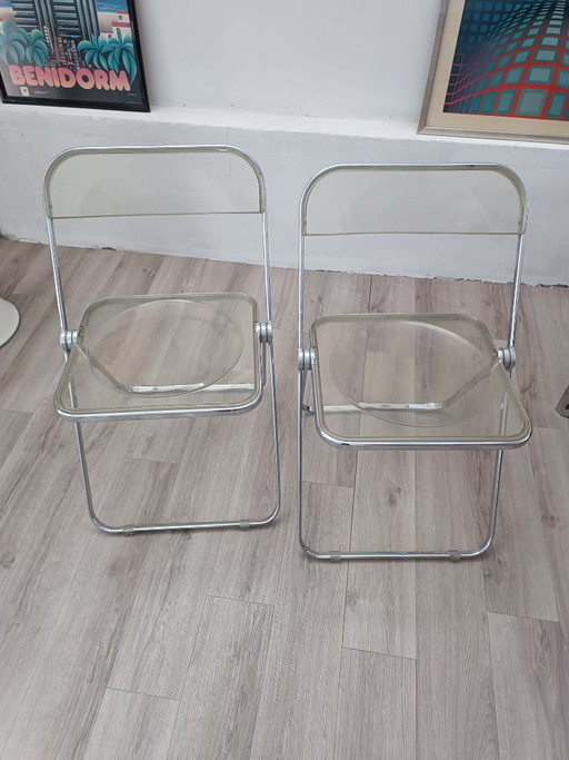 Plia stoelen van Giancarlo Piretti voor Anonima Castelli 1967 Originele Ed