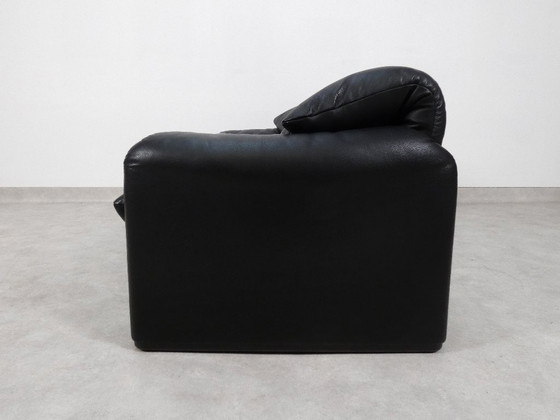 Image 1 of Set di 2 Cassina Maralunga 2,5 posti - pelle nera