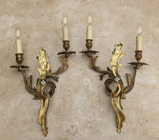 Image 1 of Set di lampade da parete barocche Art Nouveau