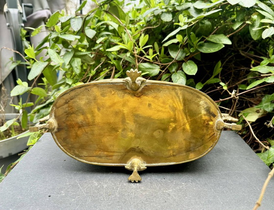 Grand cache pots en laiton Art Déco – Brass, Vintage (photo 9 of 10)