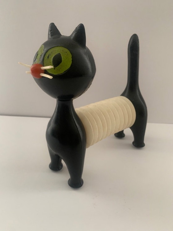 Image 1 of Chat Accordéon Animal Squeaky Toy Libuse Niklova 1963 Fatra Napajedla République tchèque CSSR Design République tchèque