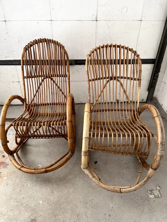 Image 1 of Comode sedie a dondolo in bambù