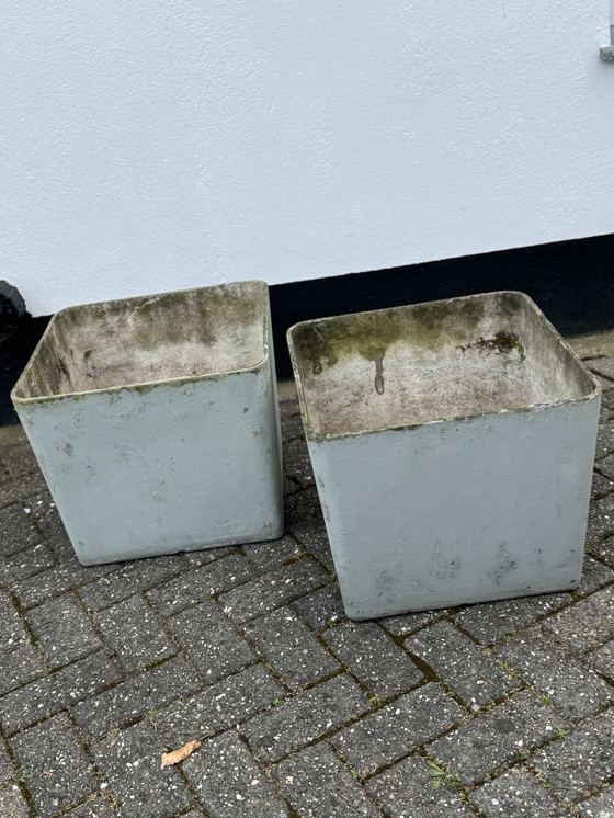 Image 1 of Pair of Willy Guhl Square Planters
