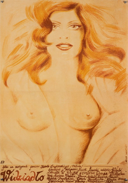 Il Fantasma (Widziadło) – Poster originale del film vintage del 1983 di Maria Mucha-Ihnatowicz – Poster polacco – 97x68 cm