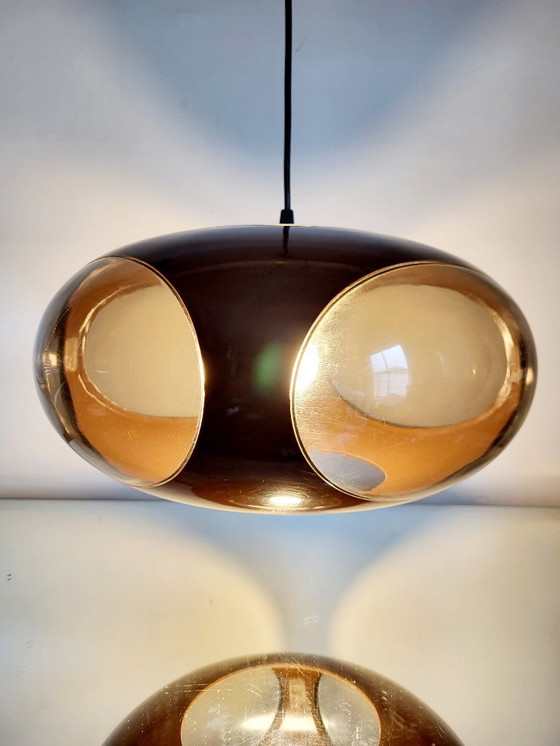 Image 1 of Lampada a sospensione Space Age, Bug Eye, Massive, marrone, Belgio, anni '70