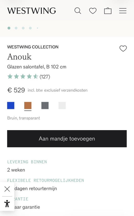 Westwing Anouk Table basse – Tables basses, Verre (photo 3 of 6)