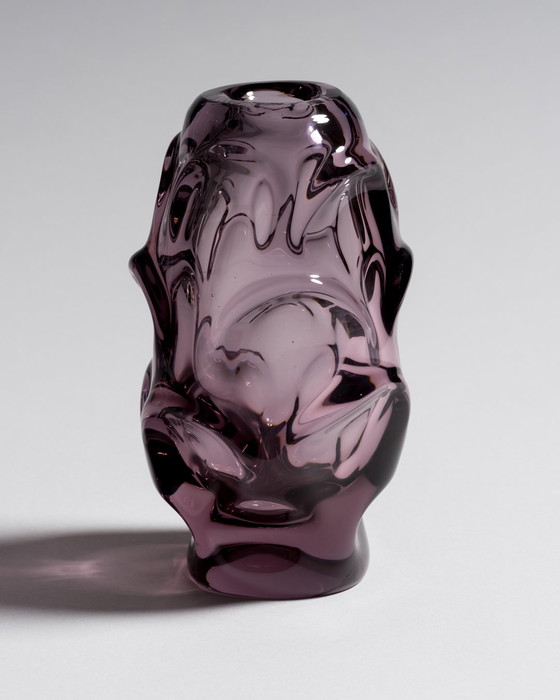 Image 1 of Mid-Century Modern Skulpturale Glasvase von Jan Beránek für Škrdlovice, 1950er Jahre