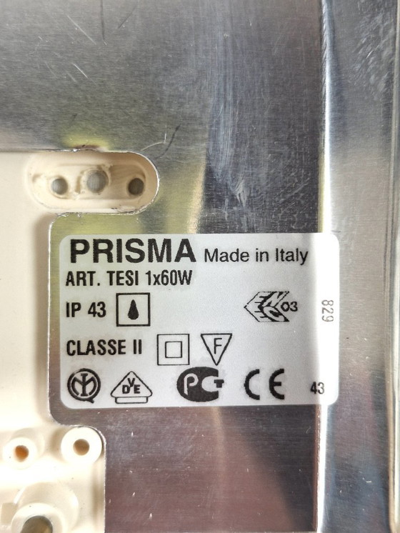 Image 1 of Pair of 80s glass wall lights by Roberto Fiorato for Prisma