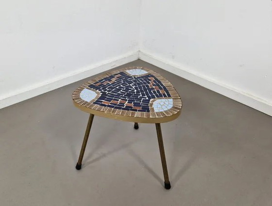 Table porte-plantes mosaïque Mid-Century (2), Laiton, Mid Century Modern (photo 8 sur 8)