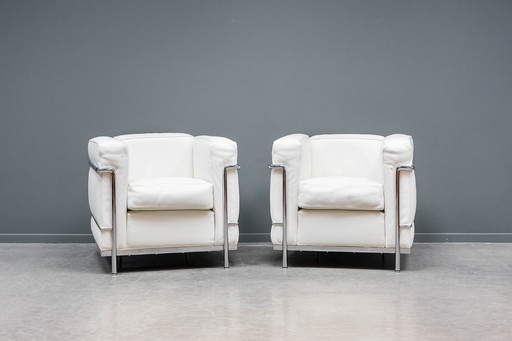 Corbusier LC2 armchairs, 2x