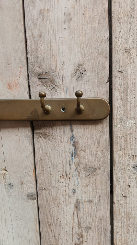 Image 1 of Industriële Zwaar Koperen Vintage Kapstok