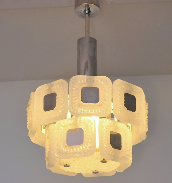 Image 1 of Lustre Kaiser en verre dépoli neige