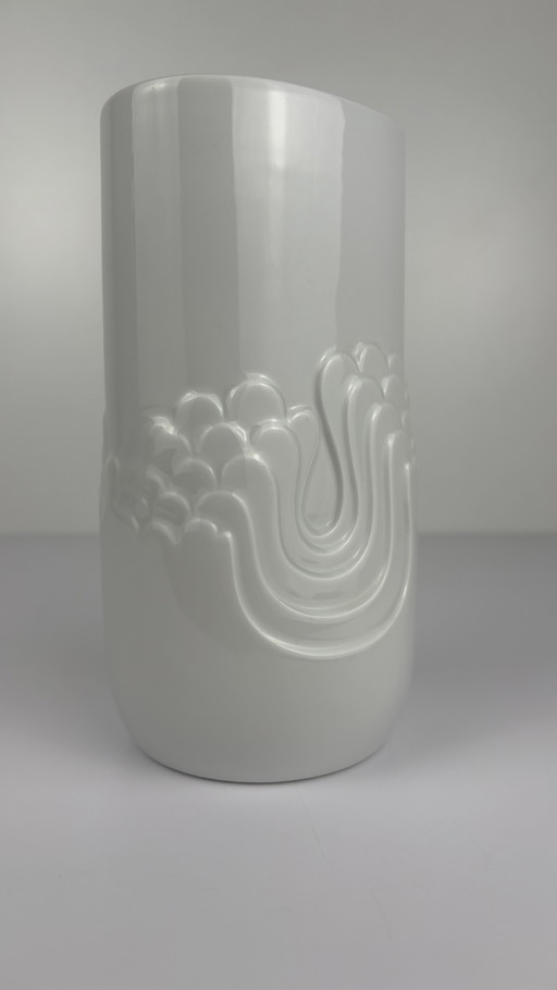 Thomas Germany Vintage Porcelaine "Blütenfest" Vase Blanc